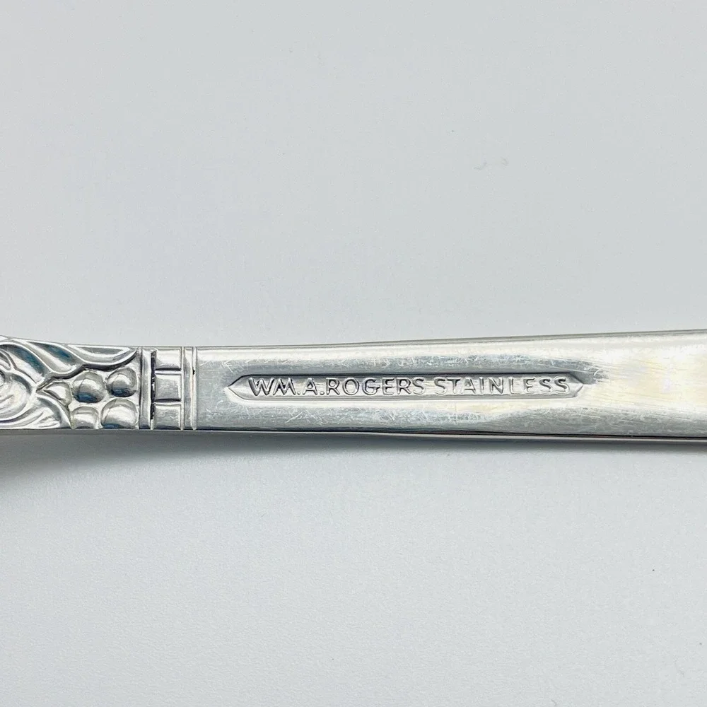 WM A Rogers Northland Stainless Dessert Forks Set of 4 Flatware USA